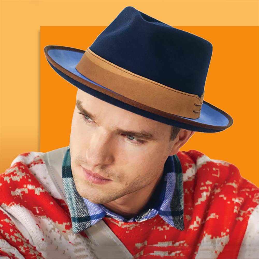 Wool Felt Teardrop Fedora - Stacy Adams Hats — SetarTrading Hats display picture 3
