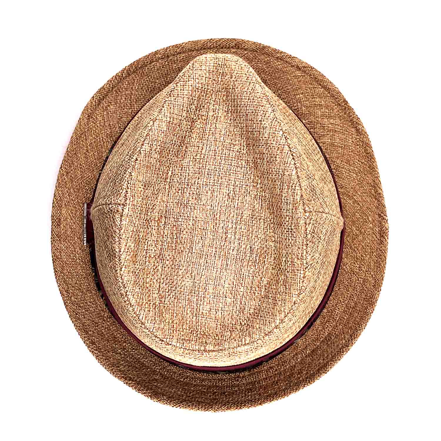 Woven Hemp Fedora Hat with Guitar Pin - Carlos Santana Hats, Fedora Hat - SetarTrading Hats 