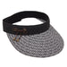 Woven Toyo Brim Velcro® Closure Sun Visor - Karen Keith Hats Visor Cap Great hats by Karen Keith PV88-BLK Black  