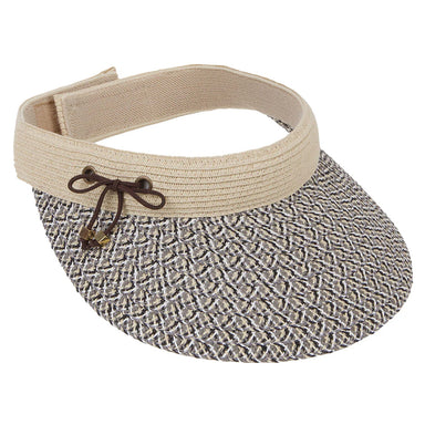 Woven Toyo Brim Velcro® Closure Sun Visor - Karen Keith Hats Visor Cap Great hats by Karen Keith PV88C-NAT Natural  
