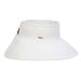 Wrap-Around Fabric Sun Visor Hat - Scala Hats Visor Cap Scala Hats V252-WHT White OS 