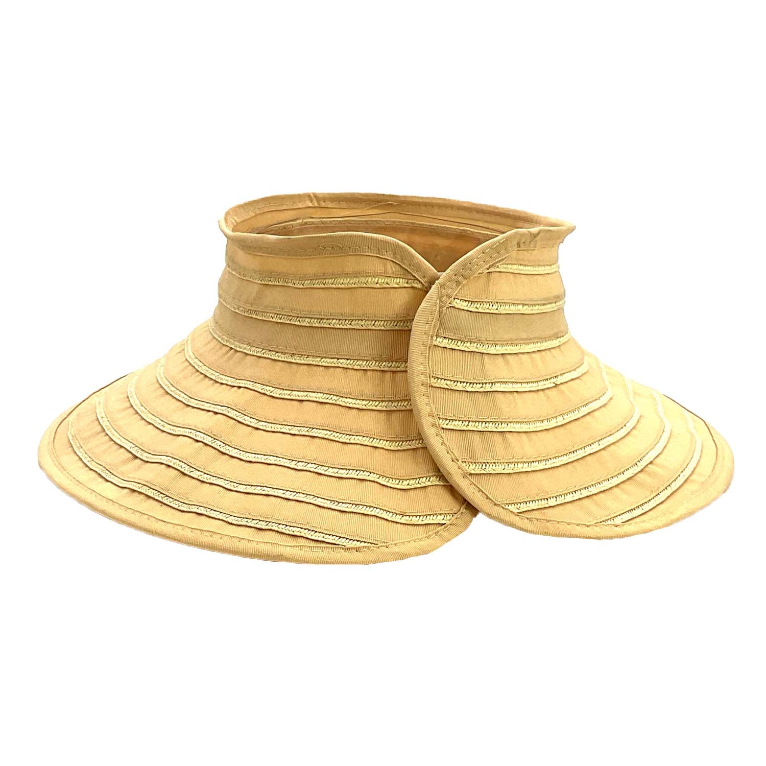 Wrap Around Roll Up Sun Visor Hat - Milani Hats Visor Cap Milani Hats    