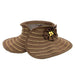 Wrap Around Roll Up Sun Visor with Flowers - Milani Hats Visor Cap Milani Hats    
