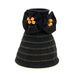 Wrap Around Roll Up Sun Visor with Flowers - Milani Hats Visor Cap Milani Hats    