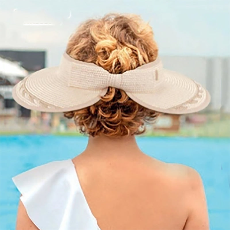 Wrap Around Visor Hat with Bow for Small Heads - Sun 'N' Sand Hats Visor Cap Sun N Sand Hats