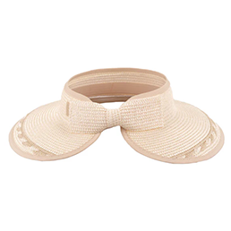 wrap-around sun visor with bow in the back