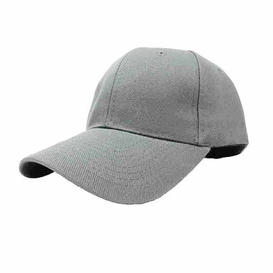 Baseball Cap with Stitched Bill Cap Milani Hats c001LG Light Grey  
