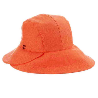 Chicopee Rough Cotton Split Brim Cloche Hat - Callanan Hats Cloche Callanan Hats cr316co Coral M/L (58.5 cm) 