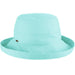Cotton Up Turned Brim Golf Hat - Scala Hats for Women Kettle Brim Hat Scala Hats LC484-AQUA Aqua M/L (57 - 58 cm)