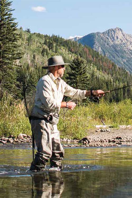 bug repellent hats for the great out doors, fly fishing in montana