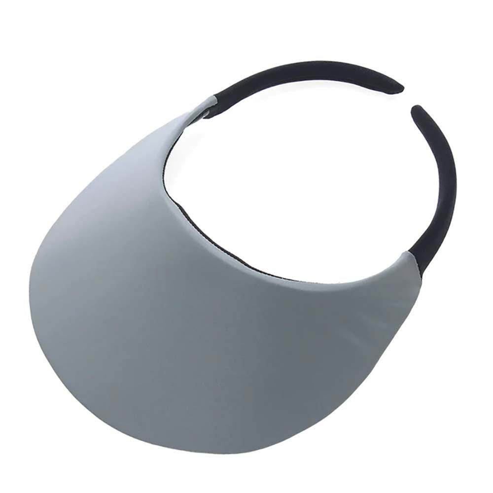 No Headache® Round Clip On Sun Visor in Solid Colors Visor Cap No Headache NFCM-GREY Grey  