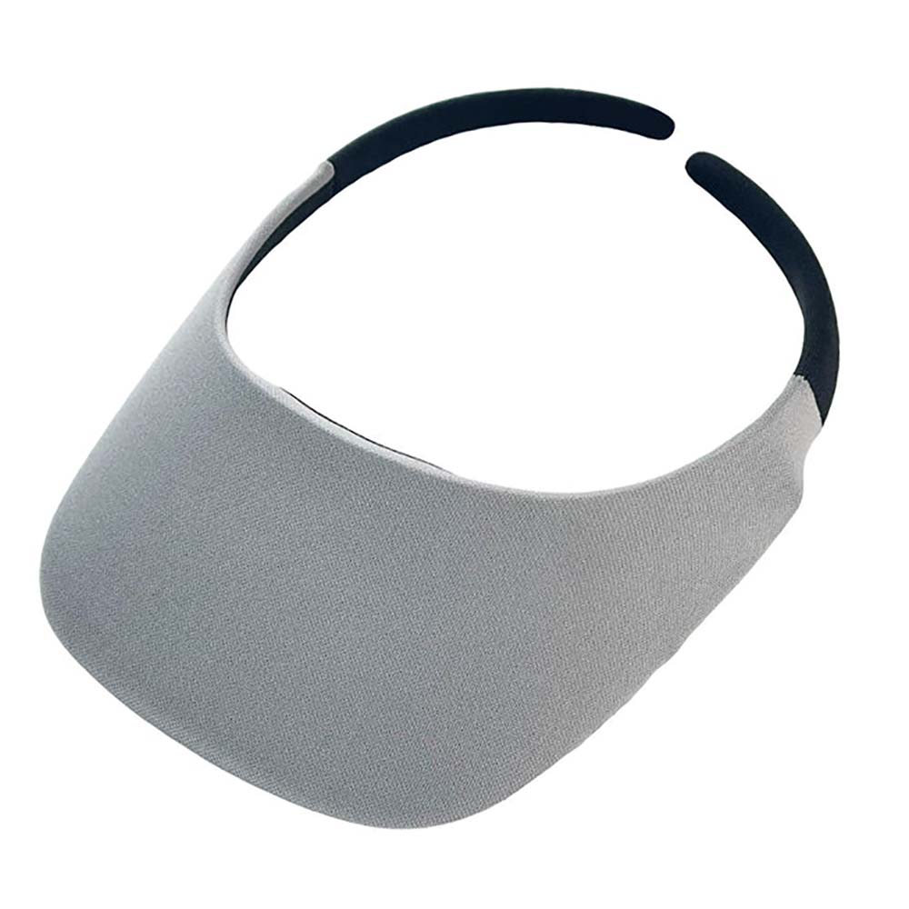 No Headache® Original Square Brim Clip On Sun Visor in Solid Colors Visor Cap No Headache NFC-GRY Grey  