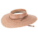 Open Crown Burnt Palm Leaf Sun Visor Hat - Tula Hats Visor Cap Tula Hats TU1-1600 Burnt Palm M (57 cm)