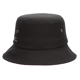 Black water repellent rain hat