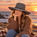 Wide Brim Straw Sun Hat with Chin Strap - Scala Hats Wide Brim Sun Hat Scala Hats