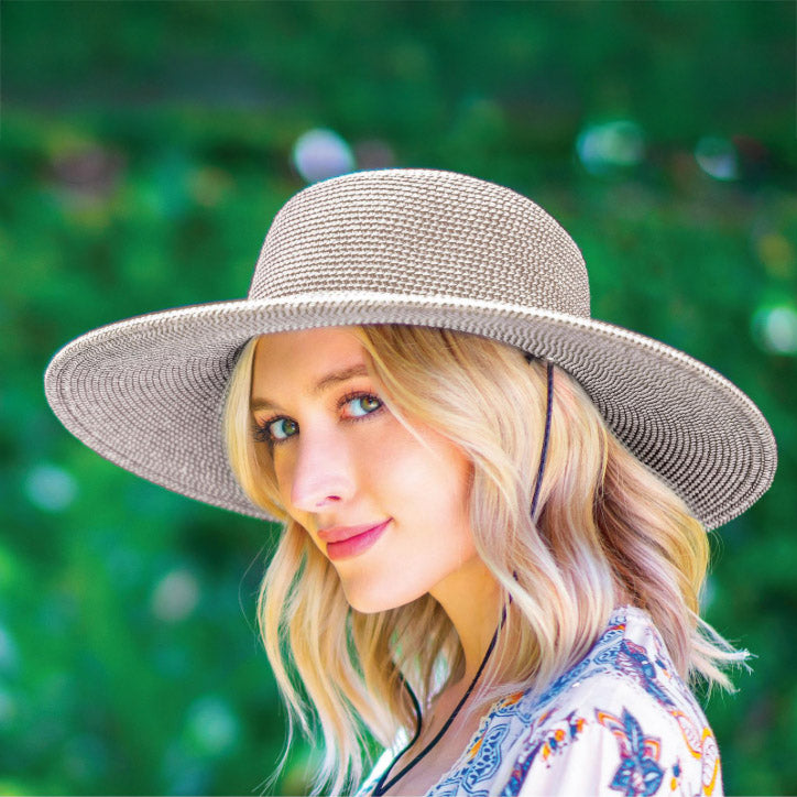 Wide Brim Woven Straw Sun Hat with Adjustable Chin Strap Large Head Womens Sun Hat Wide Brim Breathable Chin Strap  main image 4