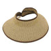 Heathered Roll Up Sun Visor Hat - Boardwalk Style, Visor Cap - SetarTrading Hats 