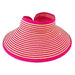 Two Tone Roll Up Wrap Around Sun Visor Hat by Boardwalk Visor Cap Boardwalk Style Hats da148-2fc Fuchsia OS 