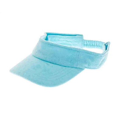 Terrycloth Sun Visor - Boardwalk Style Visor Cap Boardwalk Style Hats da1795bl Blue  