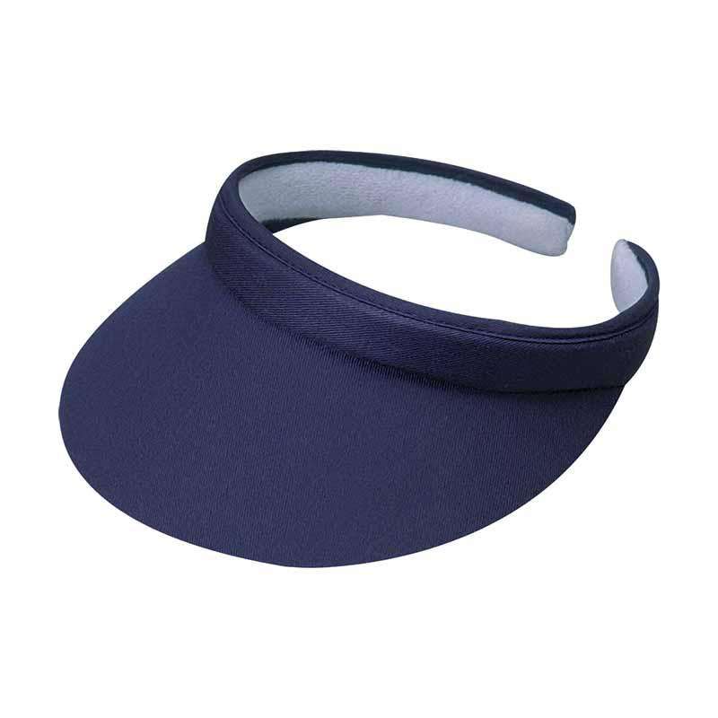 Cotton Clip-On Sun Visor - DPC Outdoor Design - 3" Peak Visor Cap Dorfman Hat Co. 252twNV Navy  