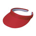 Cotton Clip-On Sun Visor - DPC Outdoor Design - 3" Peak Visor Cap Dorfman Hat Co. 252twRD Red  