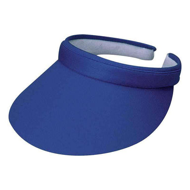 Cotton Clip-On Sun Visor - DPC Outdoor Design - 3" Peak Visor Cap Dorfman Hat Co. 252twRB Royal Blue  