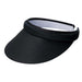 Cotton Clip On Sun Visor, 3" Peak - DPC Women Visor Cap Dorfman Hat Co. v16bk Black  