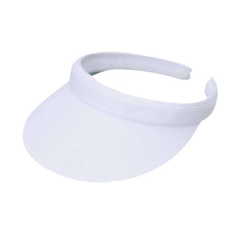 Cotton Clip-On Sun Visor - DPC Outdoor Design - 3" Peak Visor Cap Dorfman Hat Co. 252twWH White  