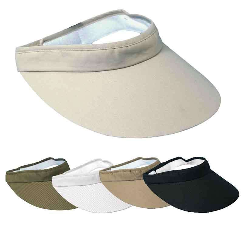 DPC Global Big Brim Cotton Sun Visor - Unisex Visor Cap Dorfman Hat Co.    