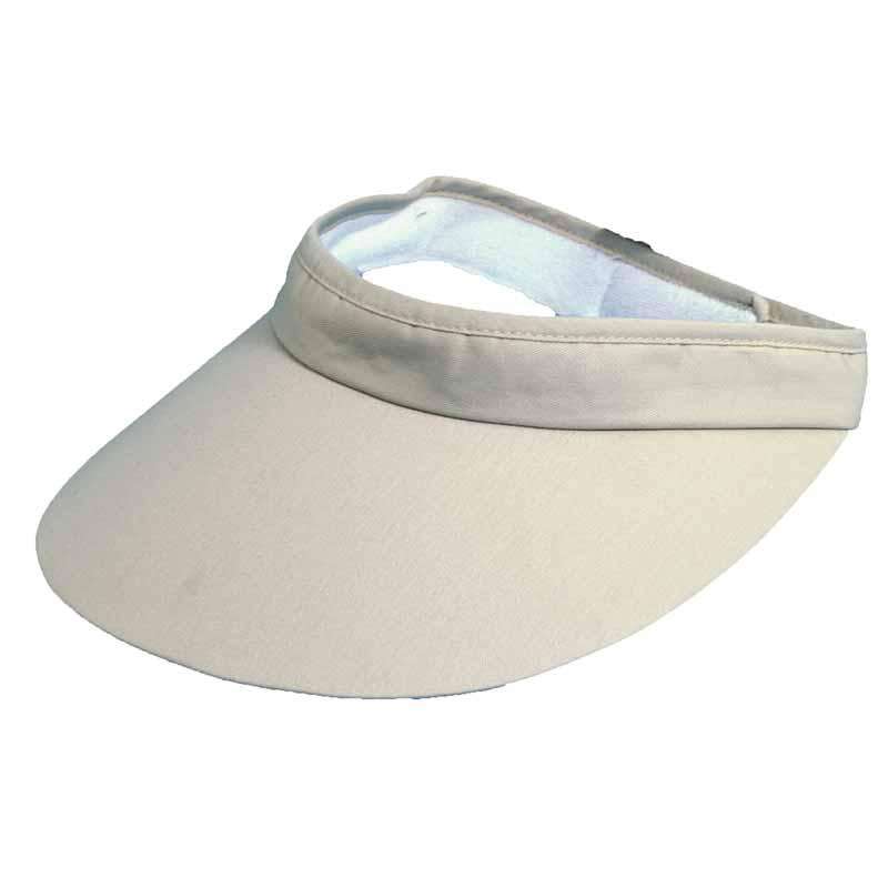 DPC Global Big Brim Cotton Sun Visor - Unisex Visor Cap Dorfman Hat Co.    