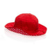 Girl's Shapeable Sun Hat with Polka Dot Underbrim Wide Brim Sun Hat Boardwalk Style Hats 2931RD Red Small (54 cm) 