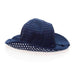 Girl's Shapeable Sun Hat with Polka Dot Underbrim Wide Brim Sun Hat Boardwalk Style Hats 2931nv Navy Small (54 cm) 