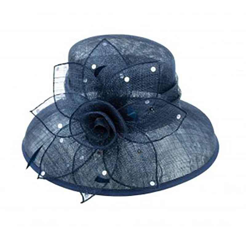 Tiffany Sinamay Dress Hat Dress Hat Something Special Hat hf2801nv Navy OS 
