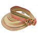 Space Dyed Sun Visor with Rosette - Boardwalk Style Visor Cap Boardwalk Style Hats da355PK Pink  