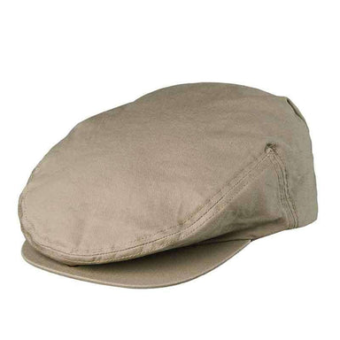 Snap Peak Garment Washed Twill Ivy Cap by DPC Global - Khaki Flat Cap Dorfman Hat Co. 36wtKHS Putty Small (55 cm) 