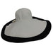Ribbon Hat with Extra Large Wired Brim Floppy Hat Jeanne Simmons WSRP501WB White and Black  