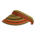 Multicolor Striped Straw Visor - Boardwalk Style Hats, Visor Cap - SetarTrading Hats 