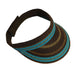 Multicolor Striped Straw Visor - Boardwalk Style Hats, Visor Cap - SetarTrading Hats 