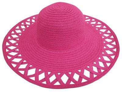 Cutout Brim Straw Summer Hat, Natural - Boardwalk Style