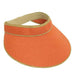 Sun Visor with Contrast Trim - Boardwalk Style Visor Cap Boardwalk Style Hats WSPP565OR Orange  