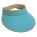 Sun Visor with Contrast Trim - Boardwalk Style Visor Cap Boardwalk Style Hats WSPP565TQ Turquoise  