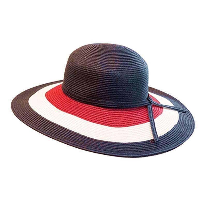 Red, White and Blue Sun Hat, Floppy Hat - SetarTrading Hats 