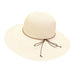Shapeable Brim Ribbon Crusher Sun Hat - DNMC Hats Wide Brim Sun Hat Boardwalk Style Hats    
