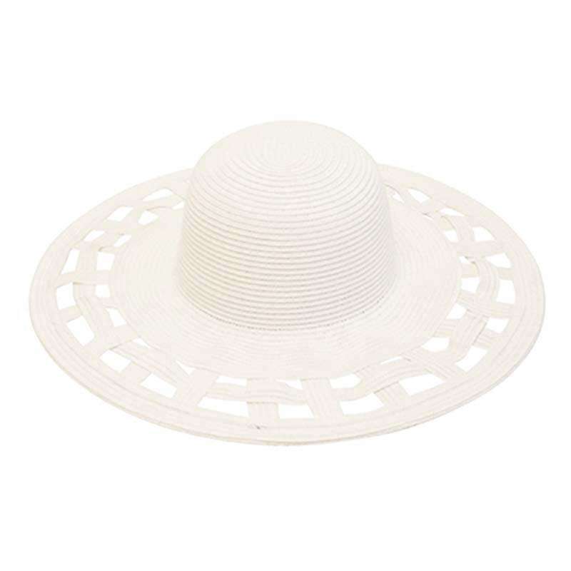 Cutout Brim Summer Hat Wide Brim Sun Hat Boardwalk Style Hats    