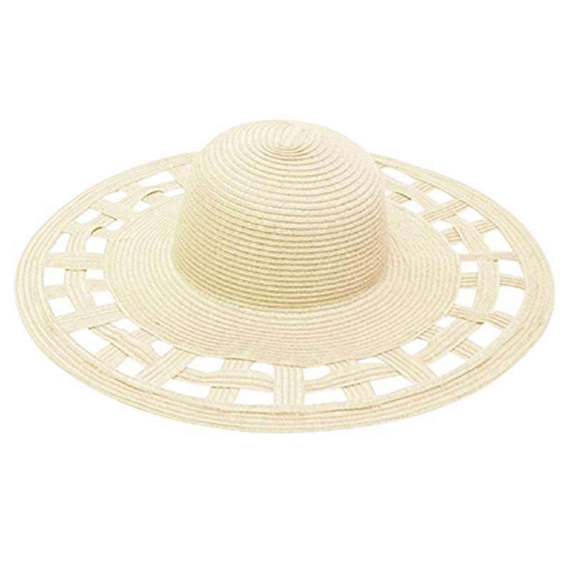 Cutout Brim Summer Hat, Wide Brim Sun Hat - SetarTrading Hats 