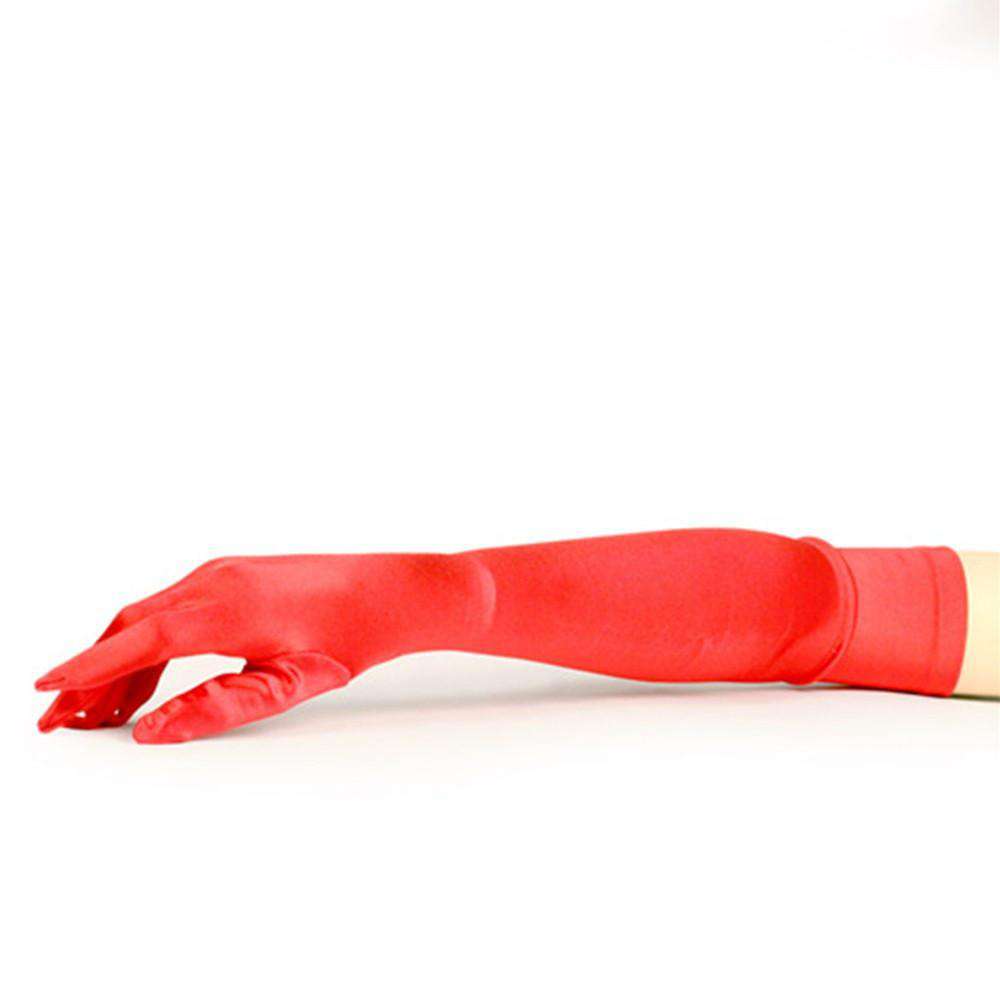 Satin Elbow Length Opera Gloves Gloves Something Special LA glv57rd Red