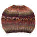 Space Dyed Yarn Messy Bun Fashion Beanie - DNMC Beanie Boardwalk Style Hats da7017 Red  