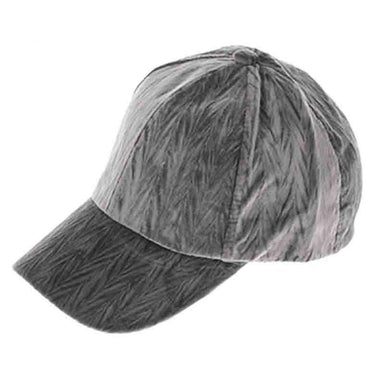 Textured Velvet Fashion Baseball Cap - DNMC Cap Boardwalk Style Hats da7037 Grey M/L (58 cm) 