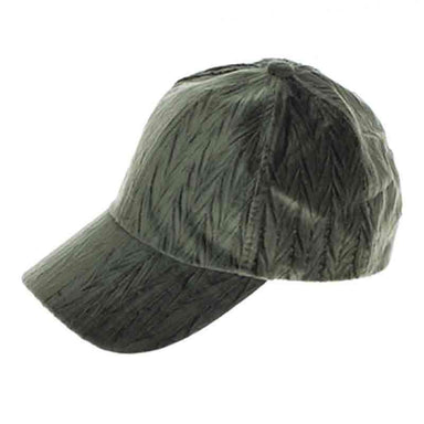 Textured Velvet Fashion Baseball Cap - DNMC Cap Boardwalk Style Hats da7037 Olive M/L (58 cm) 