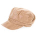 Faux Suede Cadet Cap - DNMC Cap Boardwalk Style Hats da7061 Beige Medium (57 cm) 